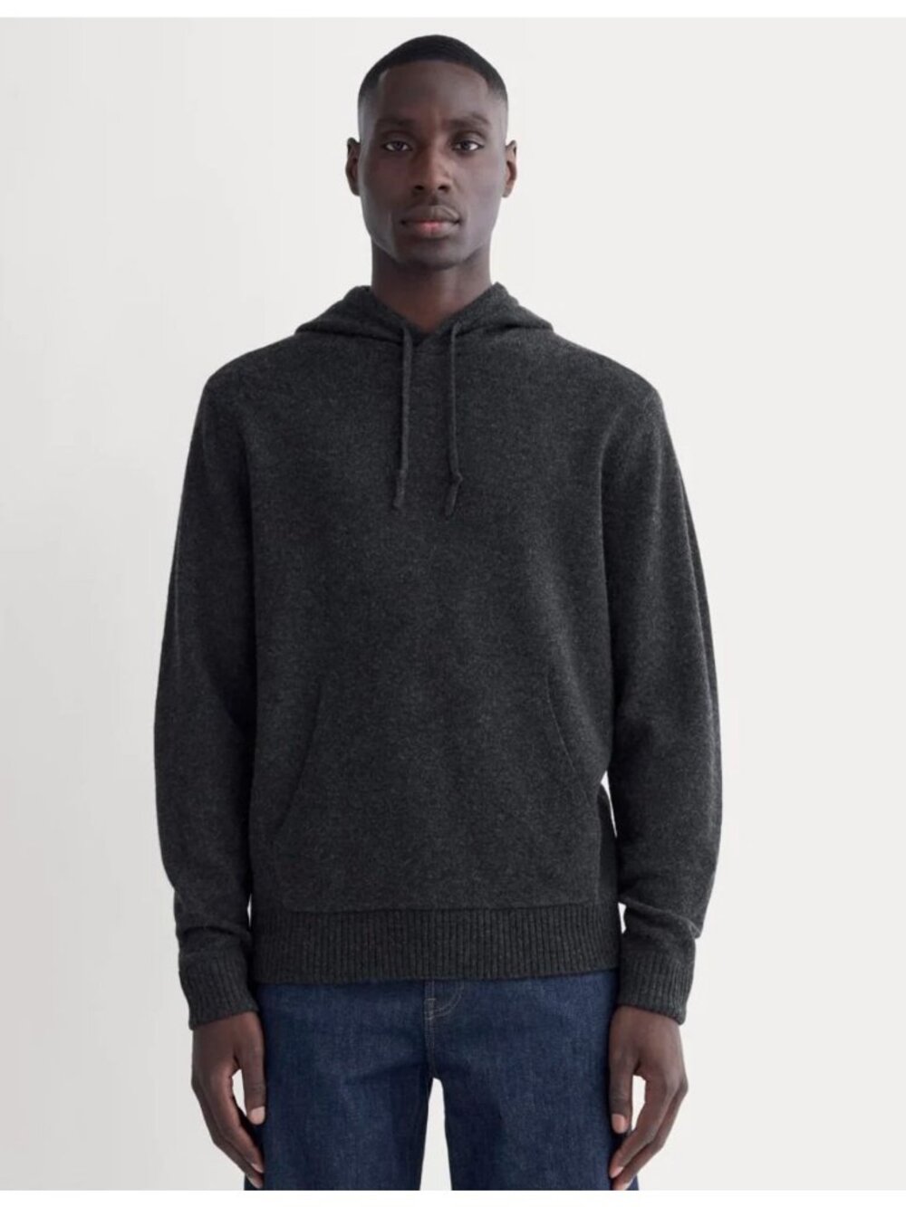 Everlane The Felted Merino Hoodie Charcoal Size XL NWT